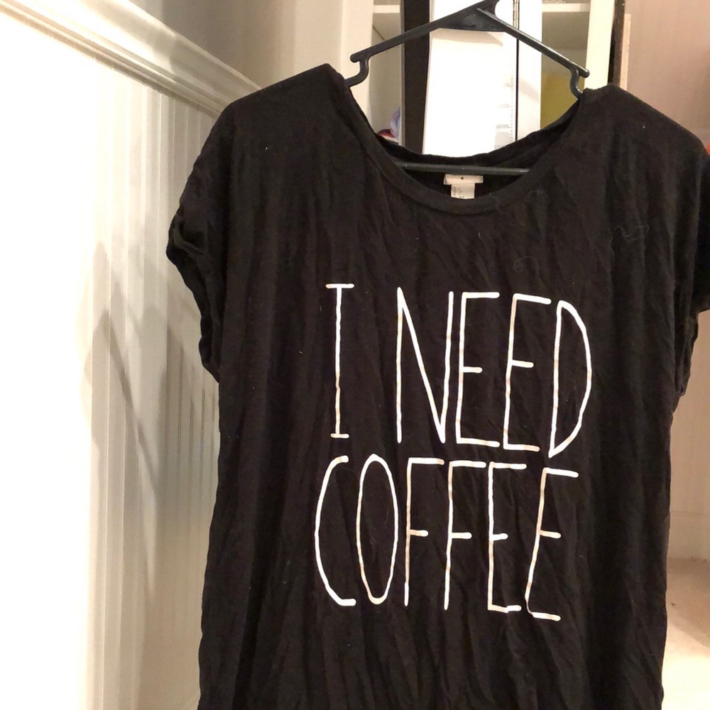 I NEED COFFEE ☕️-Black PJ “Night gown”